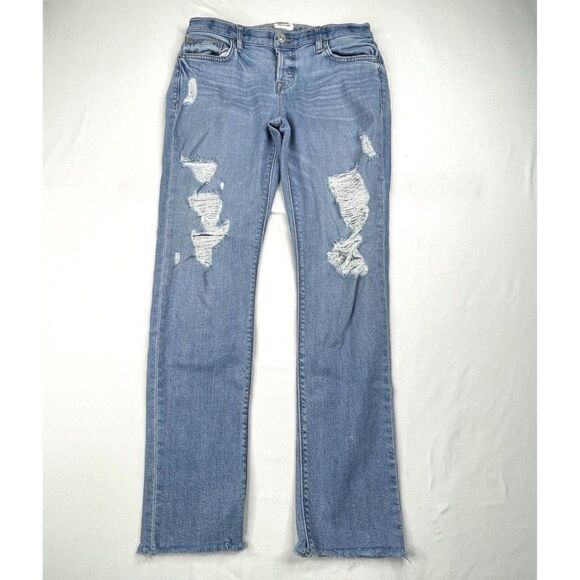 HUDSON Riley Relaxed Straight Leg Crop Distress Jean - Picture 3 of 15
